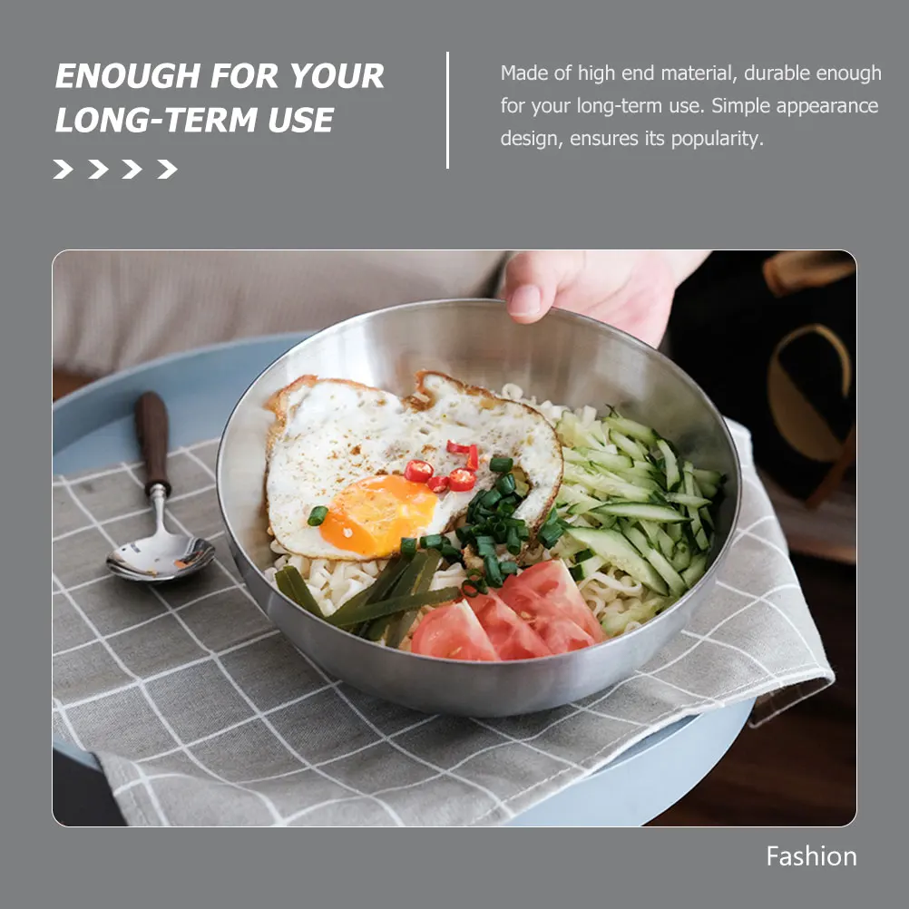 2 Pcs Salad Bowl Stainless Steel Mixing Set Toddler Ramen Pasta Noodles Serving Dessert Easy Clean Kitchen Bar
2 Pcs Salad Bowl Stainless Steel Mixing Set Toddler Ramen Pasta Noodles Serving Dessert Easy Clean Kitchen Bar