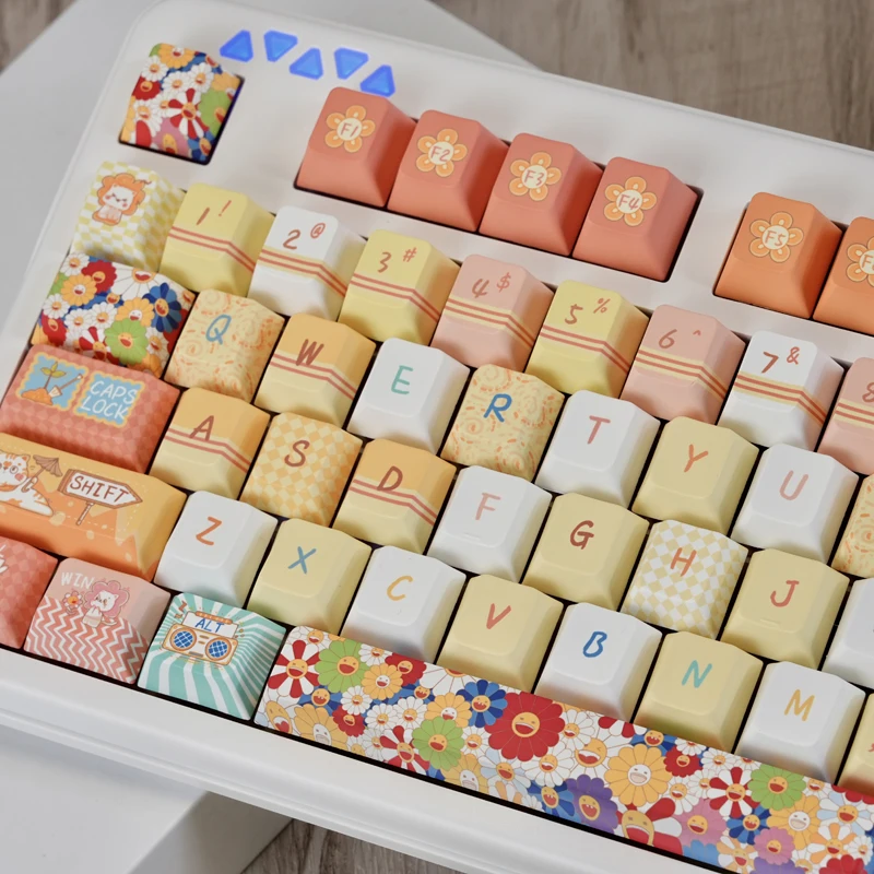 125 Keys Sunflower Cherry Profile Keyboard Key cap 5 Sides Dye Sublimation PBT Keycaps for Cherry MX Switches Gaming Keyboard
125 Keys Sunflower Cherry Profile Keyboard Key cap 5 Sides Dye Sublimation PBT Keycaps for Cherry MX Switches Gaming Keyboard