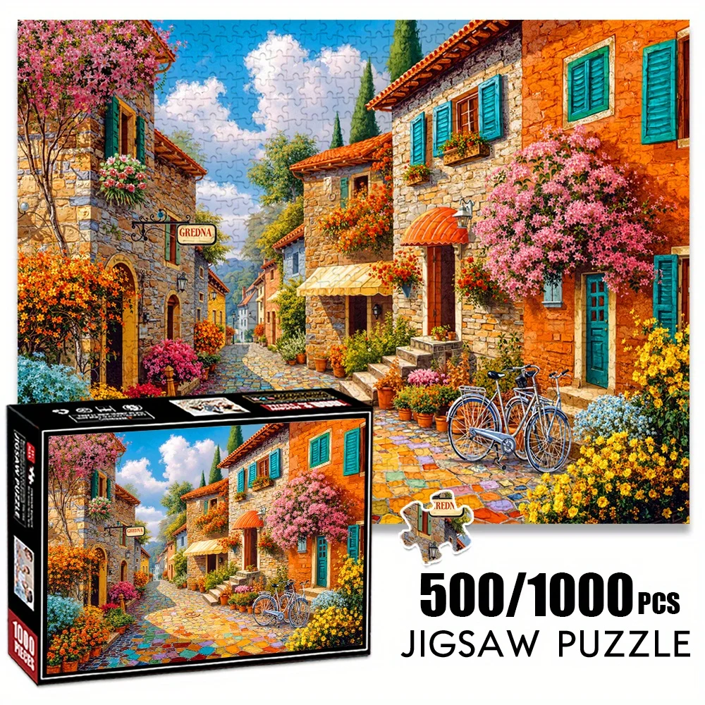 1000 шт. пазл с 500 блоками - европейский деревенский цветочный городской пейзаж, кусочки головоломок с защитой от царапин, большой вызов для
1000 шт. пазл с 500 блоками - европейский деревенский цветочный городской пейзаж, кусочки головоломок с защитой от царапин, большой вызов для