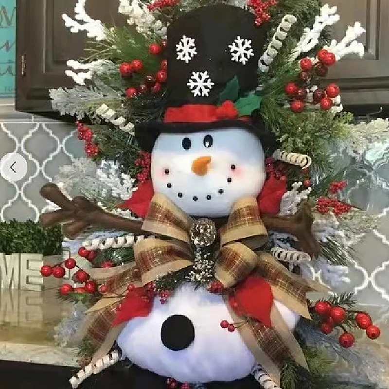 Christmas Black Hat Snowman Ribbon Wreath Door Pendant Hanging Ornaments Festive Garland Christmas Decoration
Christmas Black Hat Snowman Ribbon Wreath Door Pendant Hanging Ornaments Festive Garland Christmas Decoration