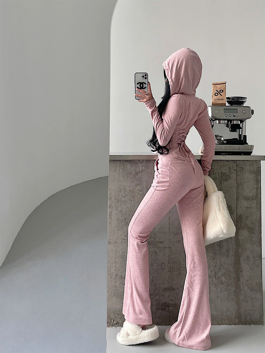 Young Girl Day Casual Hooded Open Cardigan Jacket High Waist Bell Bottom Pants Floor Length Trouser Set Trendy Fashion
Young Girl Day Casual Hooded Open Cardigan Jacket High Waist Bell Bottom Pants Floor Length Trouser Set Trendy Fashion
