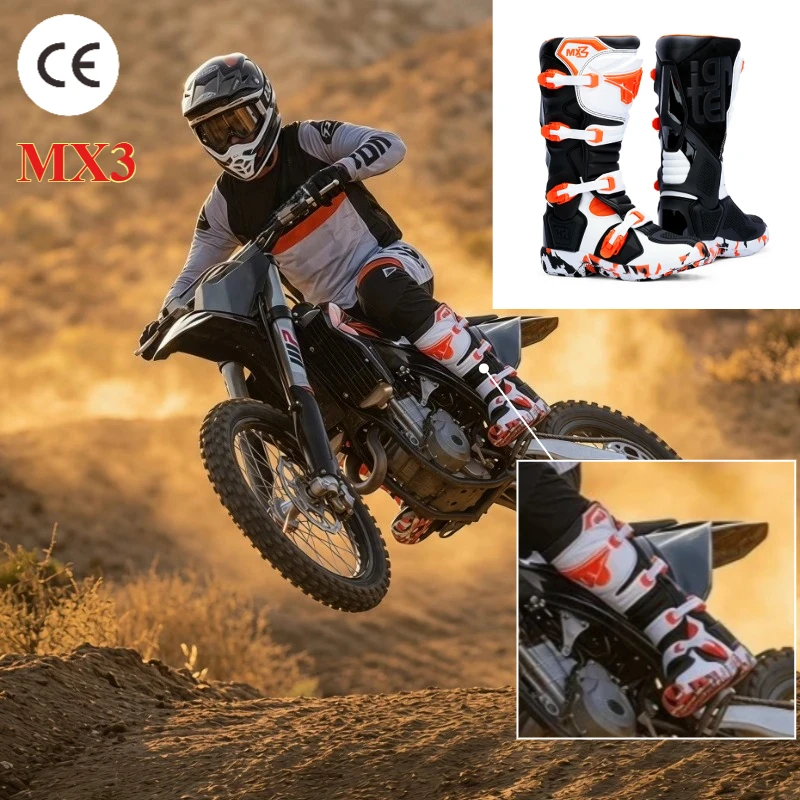 MX3 Waterproof Motorcycle Boots Non-slip Windproof Men Motocross Boots Professional Protective Racing Off-road Shoes All Seasons
MX3 Waterproof Motorcycle Boots Non-slip Windproof Men Motocross Boots Professional Protective Racing Off-road Shoes All Seasons