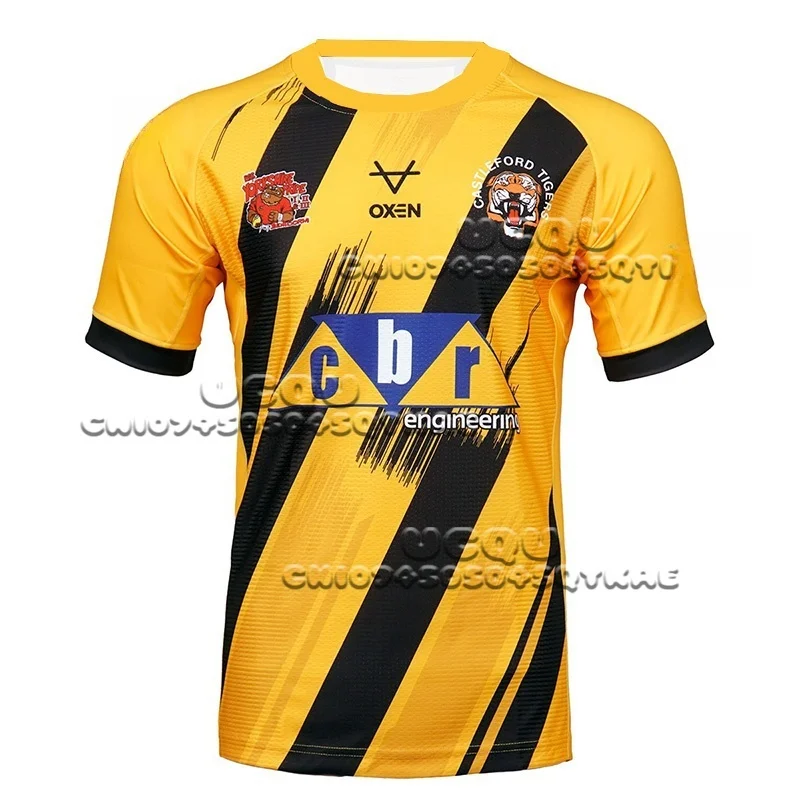 Rugby 2025 для мужчин и женщин, новая спортивная одежда Castleford Tigers, английская модная свободная дышащая быстросохнущая футболка с короткими рукавами
Rugby 2025 для мужчин и женщин, новая спортивная одежда Castleford Tigers, английская модная свободная дышащая быстросохнущая футболка с короткими рукавами