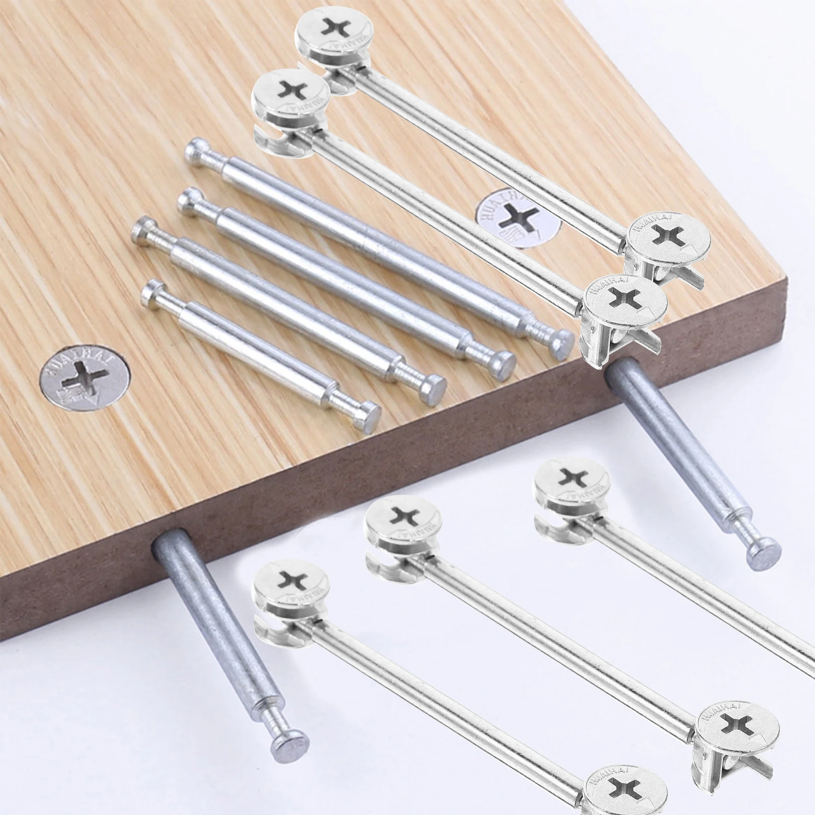 20 Sets Double Headed Rod Connectors 48mm Furniture Cam Fittings Kit Cabinet Connectors Metal Dowel Hardware Storage Solution
20 Sets Double Headed Rod Connectors 48mm Furniture Cam Fittings Kit Cabinet Connectors Metal Dowel Hardware Storage Solution