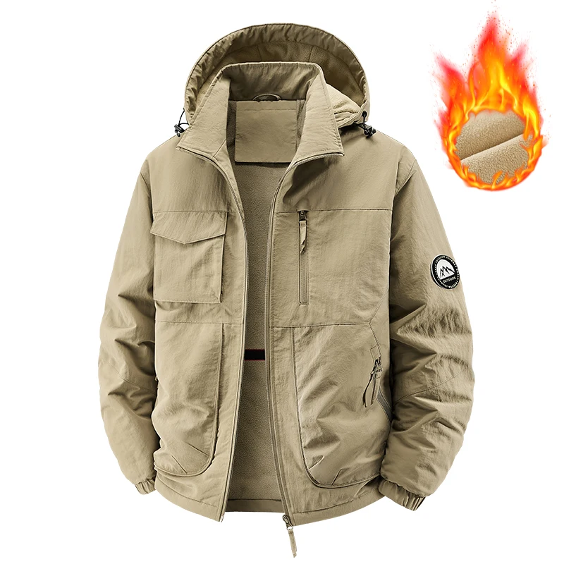 Men Parkas Thick Warm Hooded Coat Cotton-padded Fleece Jacket Casual Quilted Waterproof Jacket Autumn Winter Outwear Clothing
Men Parkas Thick Warm Hooded Coat Cotton-padded Fleece Jacket Casual Quilted Waterproof Jacket Autumn Winter Outwear Clothing