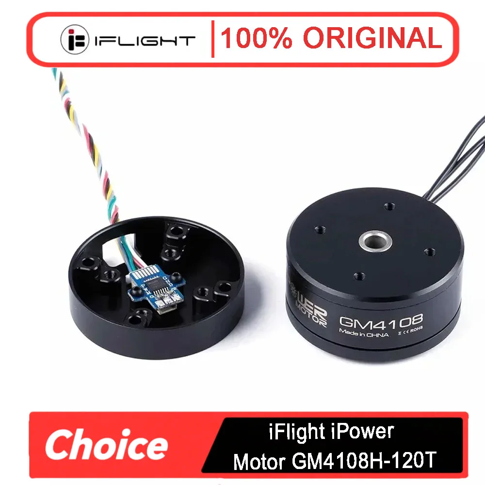 iFlight iPower GM4108 Gimbal Motor - GM4108H-120T, with AS5048A Encoder & Aluminum Case
iFlight iPower GM4108 Gimbal Motor - GM4108H-120T, with AS5048A Encoder & Aluminum Case