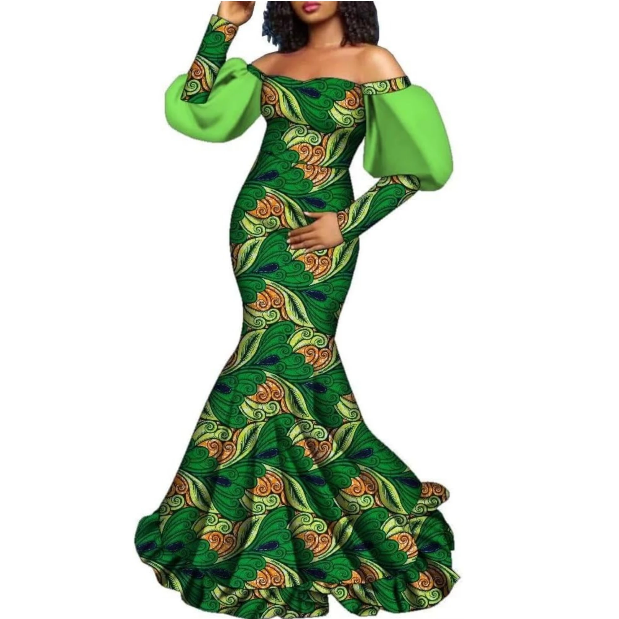 African Dresses for Women Cotton Ankara Print Long Sleeve African Clothes for Wedding Dashiki Party Off Shouder Dresses WY707
African Dresses for Women Cotton Ankara Print Long Sleeve African Clothes for Wedding Dashiki Party Off Shouder Dresses WY707