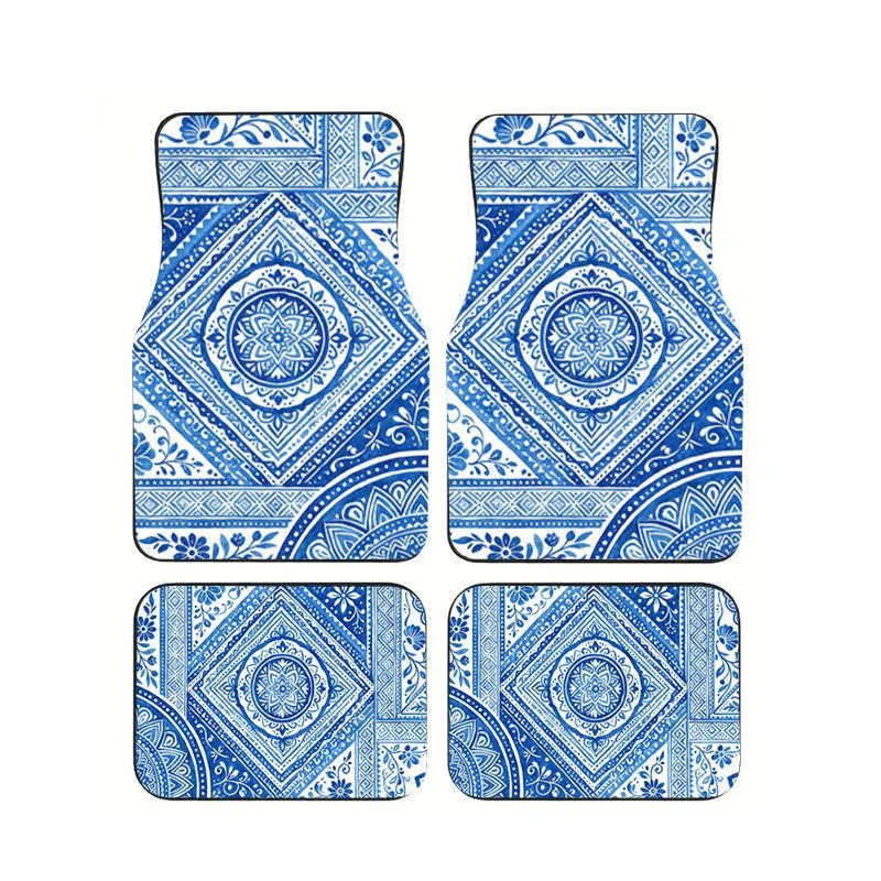 4pcs Universal Car Floor Mats Blue White Mandala Print Non-slip Waterproof Foot Carpets for Women Auto SUV
4pcs Universal Car Floor Mats Blue White Mandala Print Non-slip Waterproof Foot Carpets for Women Auto SUV