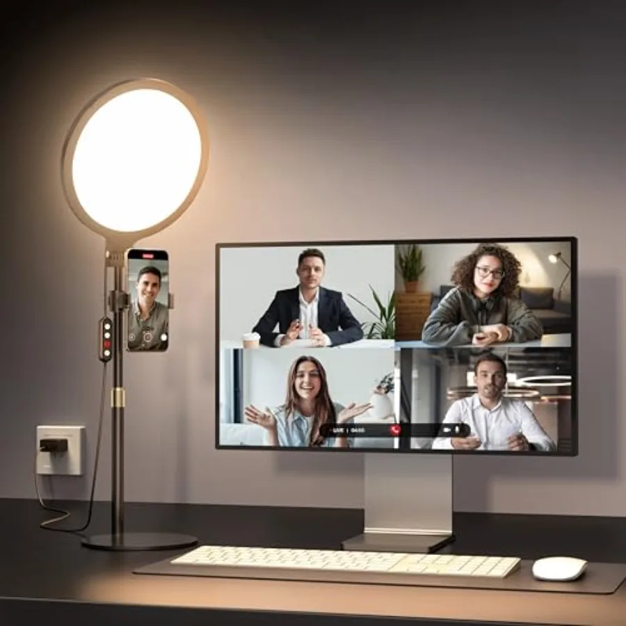 Ring Light with Stand for Zoom Meetings 360° Rotate 10.5" Zoom Lighting for Computer Video Conference Light Desk Light Full-Scr
Ring Light with Stand for Zoom Meetings 360° Rotate 10.5" Zoom Lighting for Computer Video Conference Light Desk Light Full-Scr
