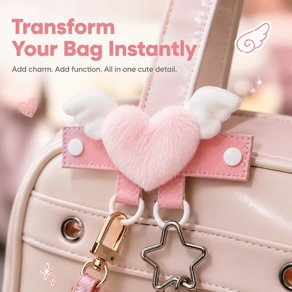 Cute Cartoon Doll Keychain Creative Angel Wings Bag Pendant Display Buckle DIY Keyring Jewelry Accessories Girls Handmade Gifts
Cute Cartoon Doll Keychain Creative Angel Wings Bag Pendant Display Buckle DIY Keyring Jewelry Accessories Girls Handmade Gifts