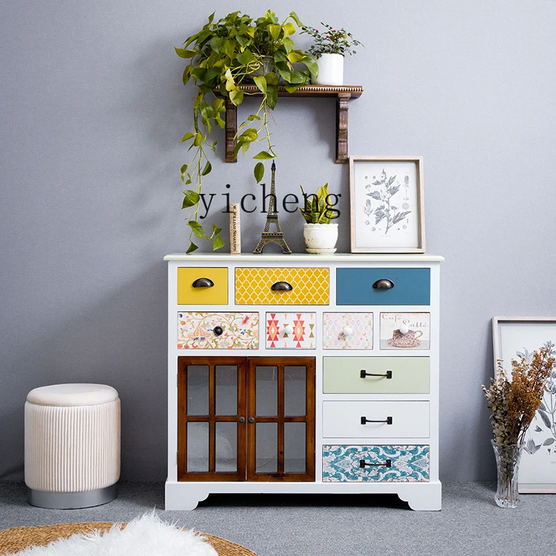 ZK American Country Retro Distressed Chest of Drawers Bedroom Living Room Balcony Wall Cabinet home decoration accessories
ZK American Country Retro Distressed Chest of Drawers Bedroom Living Room Balcony Wall Cabinet home decoration accessories