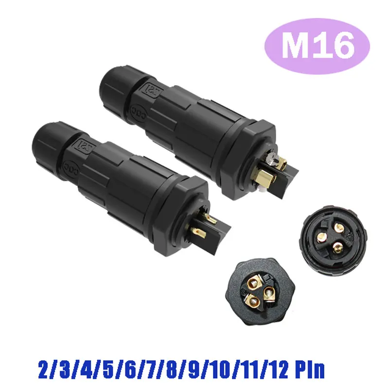 IP68 M16 Aviation Panel Waterproof Plug Socket 2/3/4/5/6/7/8/9/10/11/12 Pin Cable Connector Male Female Solid Needle Joint
IP68 M16 Aviation Panel Waterproof Plug Socket 2/3/4/5/6/7/8/9/10/11/12 Pin Cable Connector Male Female Solid Needle Joint