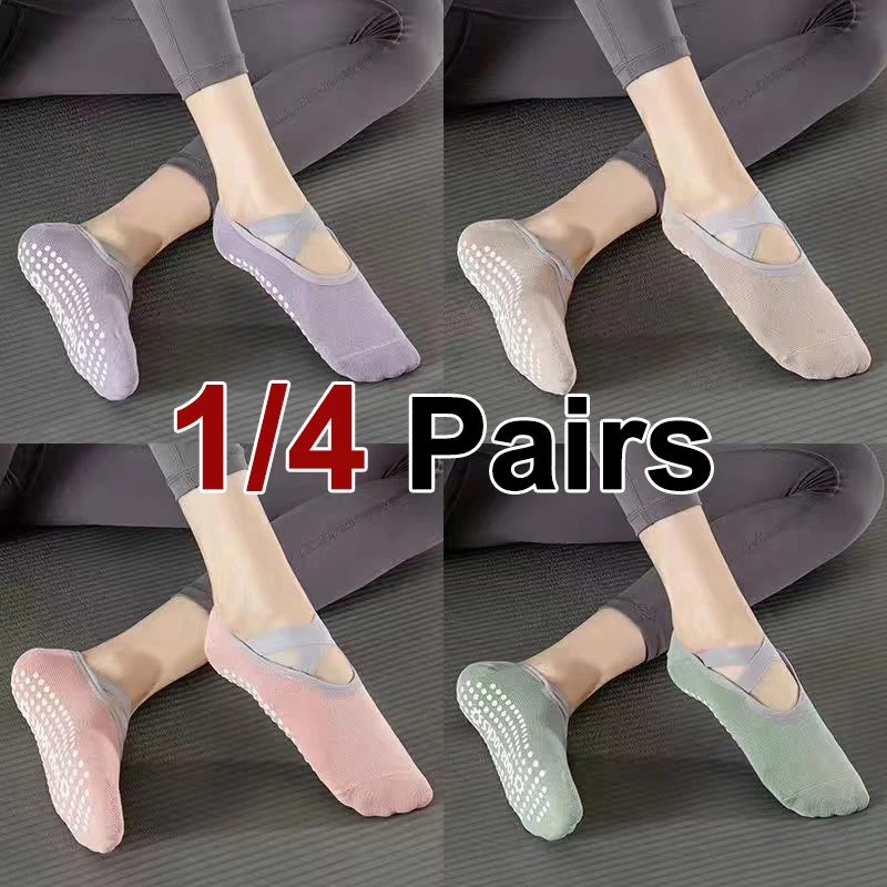 1/4 Pairs Women Cotton Pilates Yoga Socks Cross Strap Silicone Anti Slip Suitable Ballet Indoor Floor Sports Fitness Socks
1/4 Pairs Women Cotton Pilates Yoga Socks Cross Strap Silicone Anti Slip Suitable Ballet Indoor Floor Sports Fitness Socks