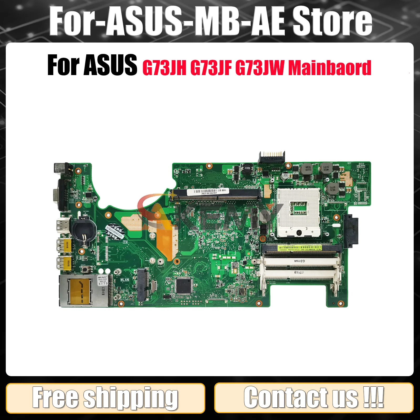 G73JH Laptop Motherboard For ASUS ROG G73J G73JF G73JH G73JW Notebook Mainboard in stock 100% tests OK fast shipping Top quality
G73JH Laptop Motherboard For ASUS ROG G73J G73JF G73JH G73JW Notebook Mainboard in stock 100% tests OK fast shipping Top quality