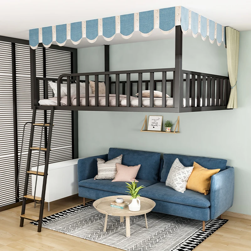 Wrought iron elevated simple modern wall bed space saving pavilion small apartment pavilion
Wrought iron elevated simple modern wall bed space saving pavilion small apartment pavilion