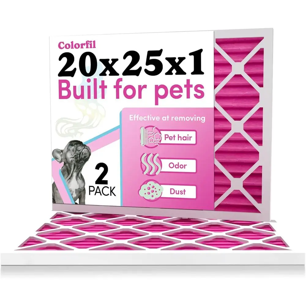2-Pack US-Made Color-Changing Air Filters - MERV 8 for Pet Hair, Dust, Odor Removal - 19.5x24.5x0.75
2-Pack US-Made Color-Changing Air Filters - MERV 8 for Pet Hair, Dust, Odor Removal - 19.5x24.5x0.75