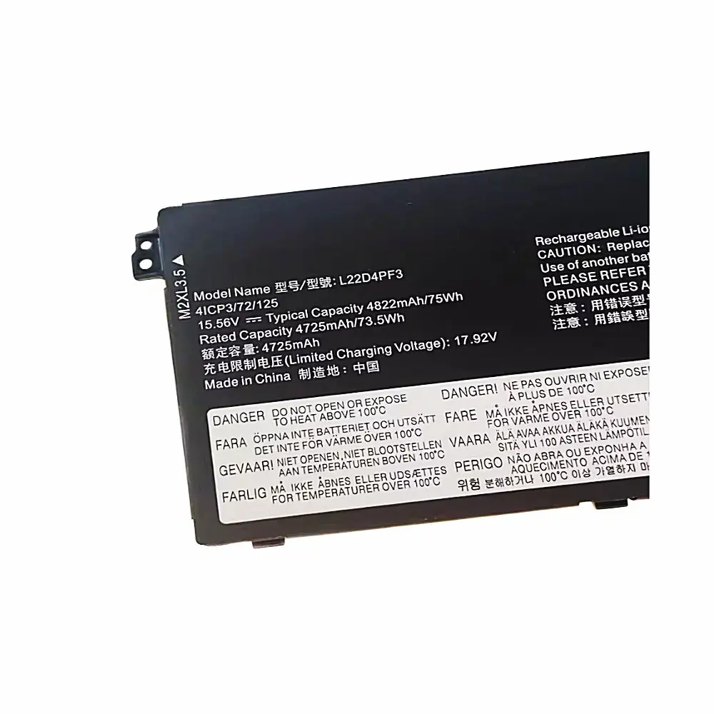 Аккумулятор для ноутбука 15.56V 75Wh 4822mAh для Lenovo IdeaPad Pro 5 14IRH8 Series L22B4PF3 L22C4PF3 L22D4PF3 L22M4PF3 L22L4PF3
Аккумулятор для ноутбука 15.56V 75Wh 4822mAh для Lenovo IdeaPad Pro 5 14IRH8 Series L22B4PF3 L22C4PF3 L22D4PF3 L22M4PF3 L22L4PF3