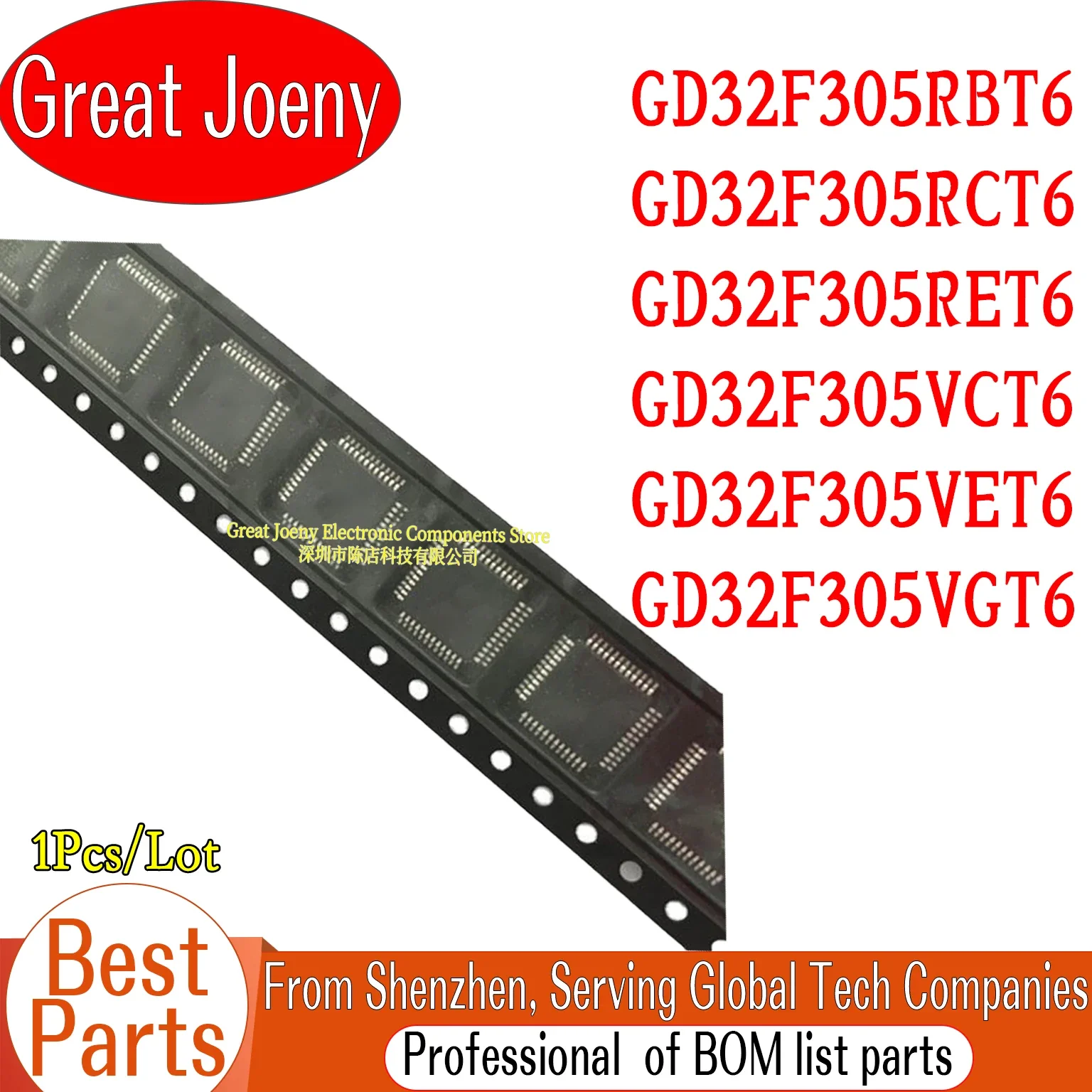 GD32F305 GD32F305RBT6 GD32F305RCT6 GD32F305RET6 GD32F305VCT6 GD32F305VET6 GD32F305VGT6 IC MCU Chipset
GD32F305 GD32F305RBT6 GD32F305RCT6 GD32F305RET6 GD32F305VCT6 GD32F305VET6 GD32F305VGT6 IC MCU Chipset