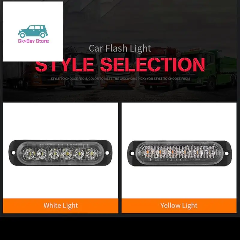 6X 12V-24V 6LED Light Flash Аварийный автомобиль Предупреждающий стробоскоп мигающий белый
6X 12V-24V 6LED Light Flash Аварийный автомобиль Предупреждающий стробоскоп мигающий белый