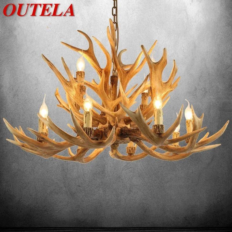 OUTELA American Deer Antler Chandelier LED Retro Creative Living Room Restaurant Bedroom Villa Cafe Bar Pendant light
OUTELA American Deer Antler Chandelier LED Retro Creative Living Room Restaurant Bedroom Villa Cafe Bar Pendant light