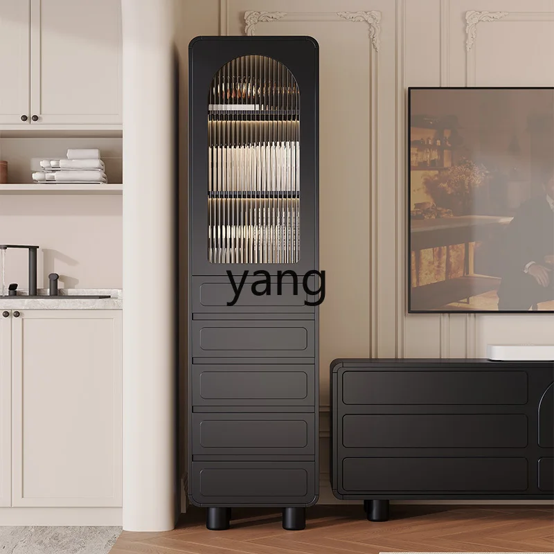 LH living room small vertical cabinet storage against the wall TV cabinet drawer black retro cabinet
LH living room small vertical cabinet storage against the wall TV cabinet drawer black retro cabinet
