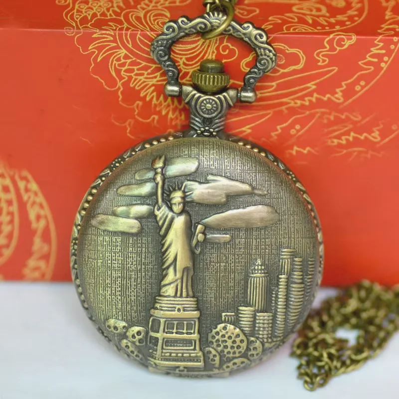 8072"Statue of Liberty " Bronze CarvedFashion Exquisite Classical Pocket Watch with Arabic Numerals
8072"Statue of Liberty " Bronze CarvedFashion Exquisite Classical Pocket Watch with Arabic Numerals