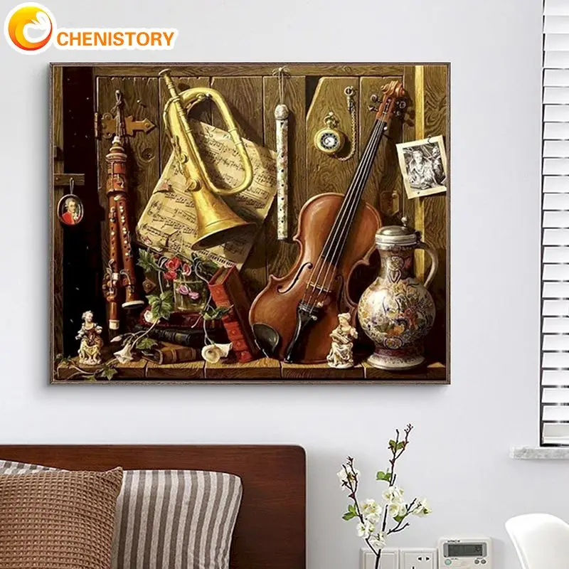 CHENISTORY Coloring By Number violin Kits Home Decor Pictures Painting By Number Musical instrument scenery HandPainted Art Gift
CHENISTORY Coloring By Number violin Kits Home Decor Pictures Painting By Number Musical instrument scenery HandPainted Art Gift