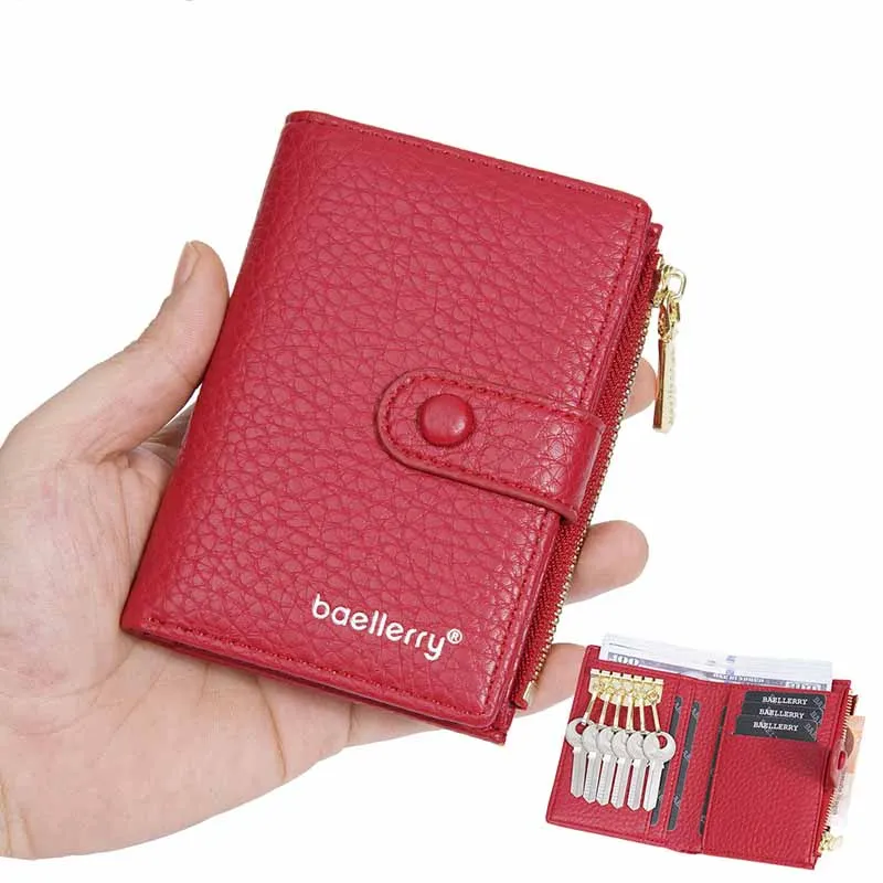 Lady Fashion Short Coin Wallets Interior Key Chain Card Holder Women Portable Clutch Small Leather Money Bag Zipper Hasp Wallet
Lady Fashion Short Coin Wallets Interior Key Chain Card Holder Women Portable Clutch Small Leather Money Bag Zipper Hasp Wallet
