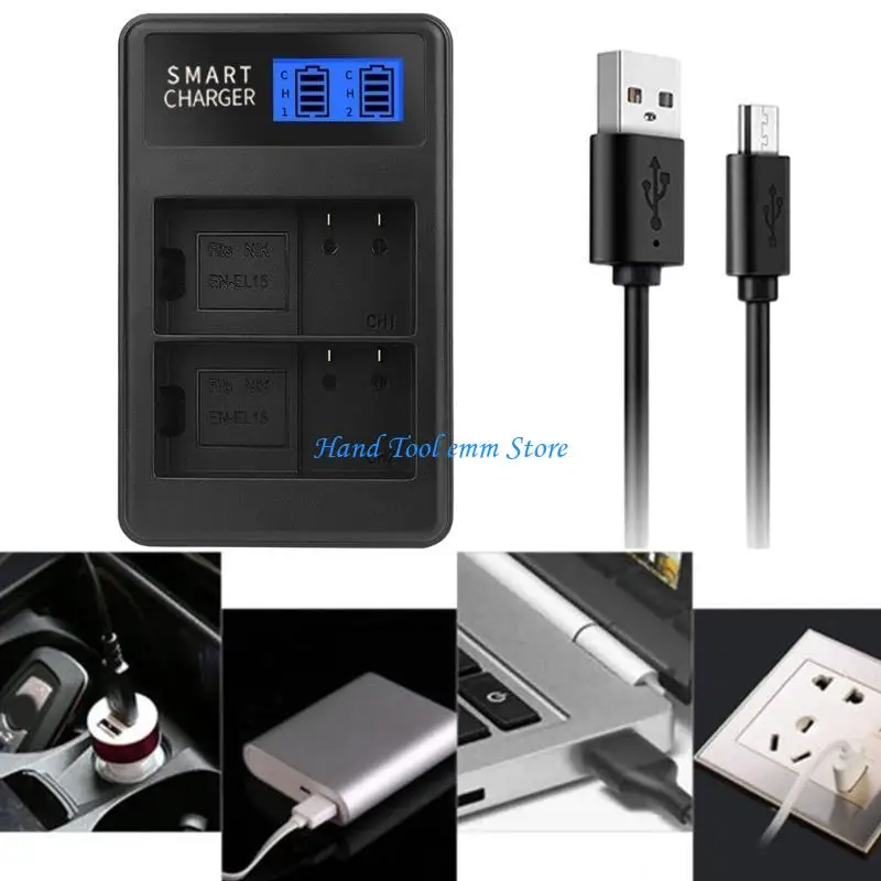 H37F EN-EL15 Double LCD Battery Charging Dock for D500 D600 D610 D600E
H37F EN-EL15 Double LCD Battery Charging Dock for D500 D600 D610 D600E