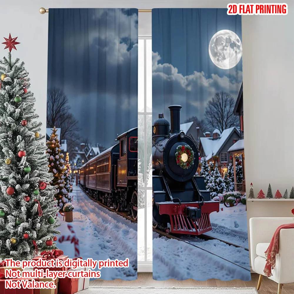 2pcs 2D flat printing Merry Christmas Popular Window Curtains Holiday Christmas Winter Train Durable 100% Polyester Fabric
2pcs 2D flat printing Merry Christmas Popular Window Curtains Holiday Christmas Winter Train Durable 100% Polyester Fabric