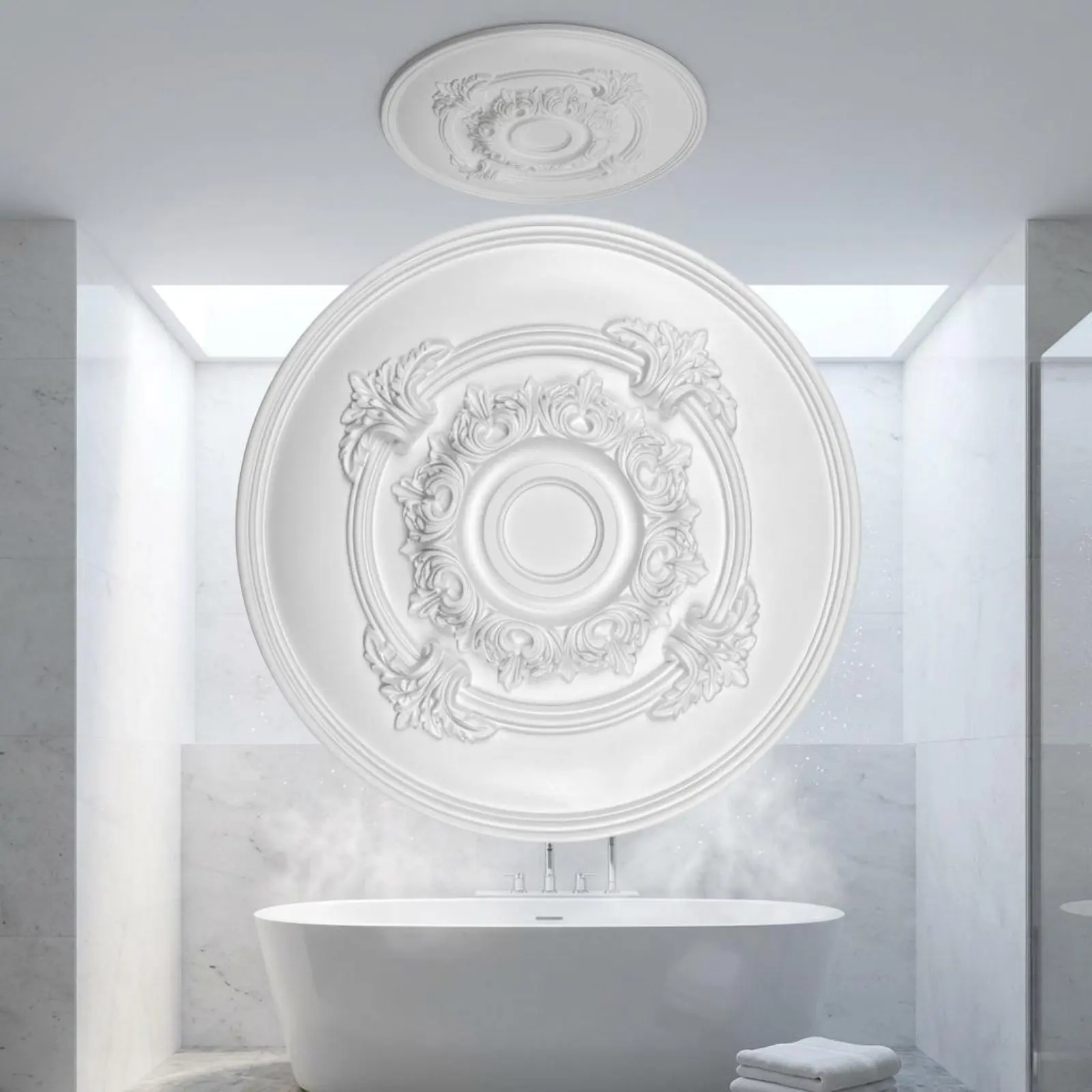 PU Ceiling Medallion Scratch Resistant French Design Ceiling Medallion Light Fixture Cover Custom Size Support
PU Ceiling Medallion Scratch Resistant French Design Ceiling Medallion Light Fixture Cover Custom Size Support