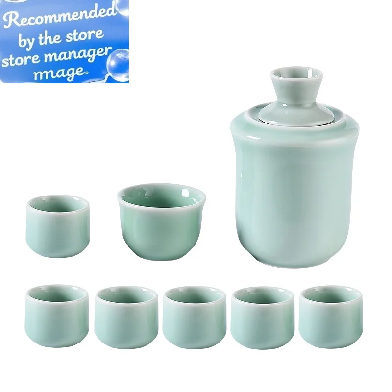 Ceramic Sake Set Cups with Warmer, Traditional Porcelain Pottery, Hot Saki Drink, Wine Glass Set
Ceramic Sake Set Cups with Warmer, Traditional Porcelain Pottery, Hot Saki Drink, Wine Glass Set