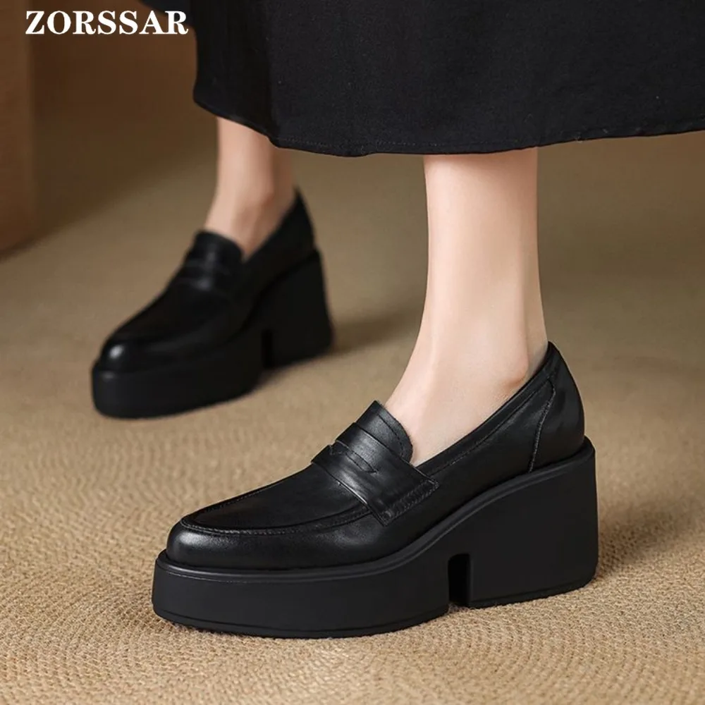 Chunky Platform High Heels Pumps Women 2026 Spring Leather Horsehair Pointed Toe Wedge Shoes Women Loafers Platform Slip on Shoe
Chunky Platform High Heels Pumps Women 2026 Spring Leather Horsehair Pointed Toe Wedge Shoes Women Loafers Platform Slip on Shoe