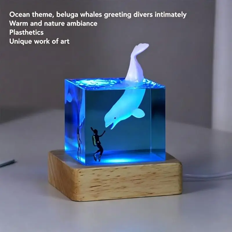 Resin Night Light with LED Touch Dimming Ocean Animal Theme Suitable for Bedroom Decorating and Living Room Ambiances 87HA
Resin Night Light with LED Touch Dimming Ocean Animal Theme Suitable for Bedroom Decorating and Living Room Ambiances 87HA