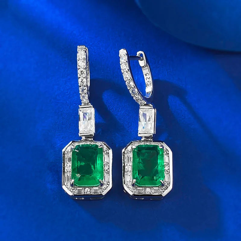 Fine Jewelry 925 Sterling Silver Cubic Zirconia Square Dangle Earrings Emerald Green Square Earrings for WomFine Jewelry Earings
Fine Jewelry 925 Sterling Silver Cubic Zirconia Square Dangle Earrings Emerald Green Square Earrings for WomFine Jewelry Earings
