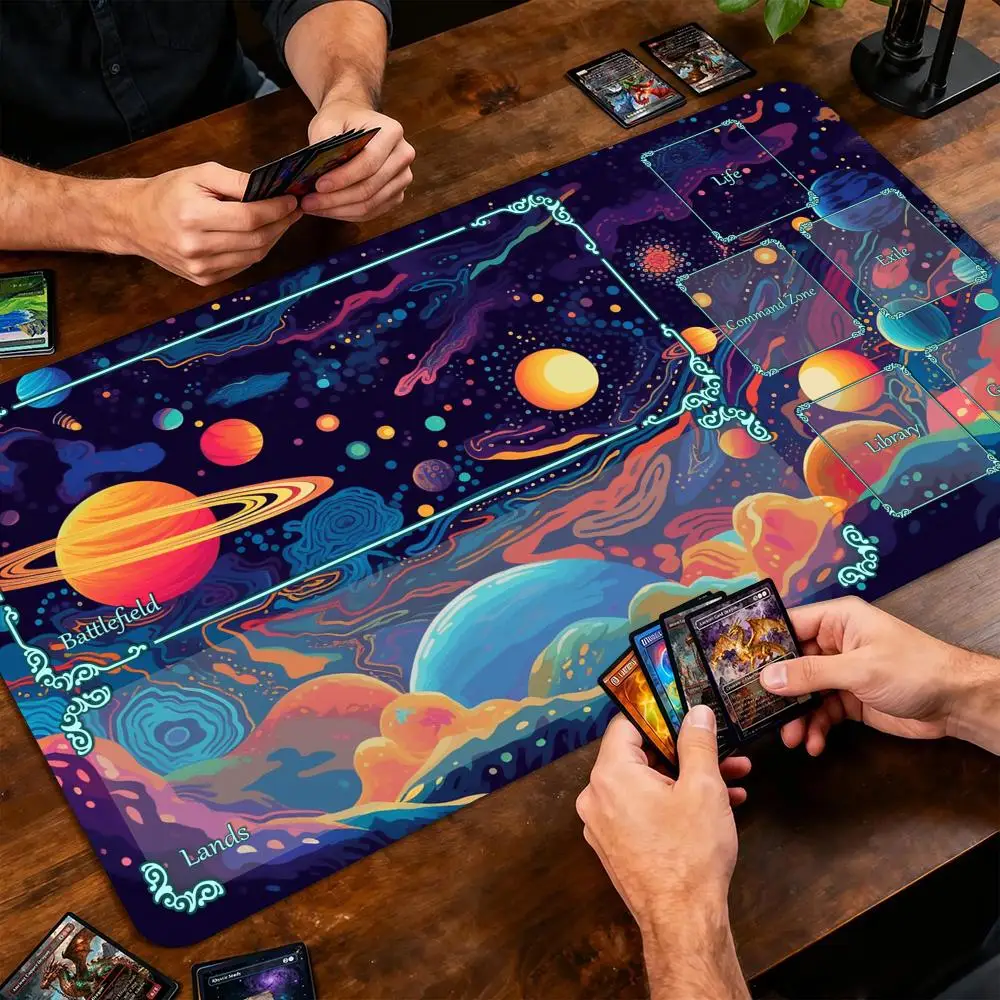 Cartoon Psychedelic Universe Magic Card Battle Mat MTG Playmat Anti-slip Base gathering gaming mats Board Game Mat for TCG
Cartoon Psychedelic Universe Magic Card Battle Mat MTG Playmat Anti-slip Base gathering gaming mats Board Game Mat for TCG