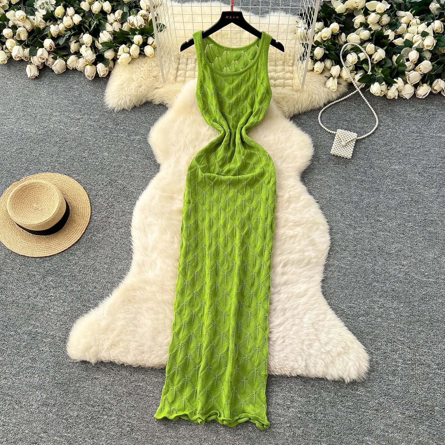 Sexy Sleeveless Long dress Knit Slip Dress Chic Sexy Vintage Fashion Women Elegant Slim Wrap Pencil Vestidos women clothing
Sexy Sleeveless Long dress Knit Slip Dress Chic Sexy Vintage Fashion Women Elegant Slim Wrap Pencil Vestidos women clothing