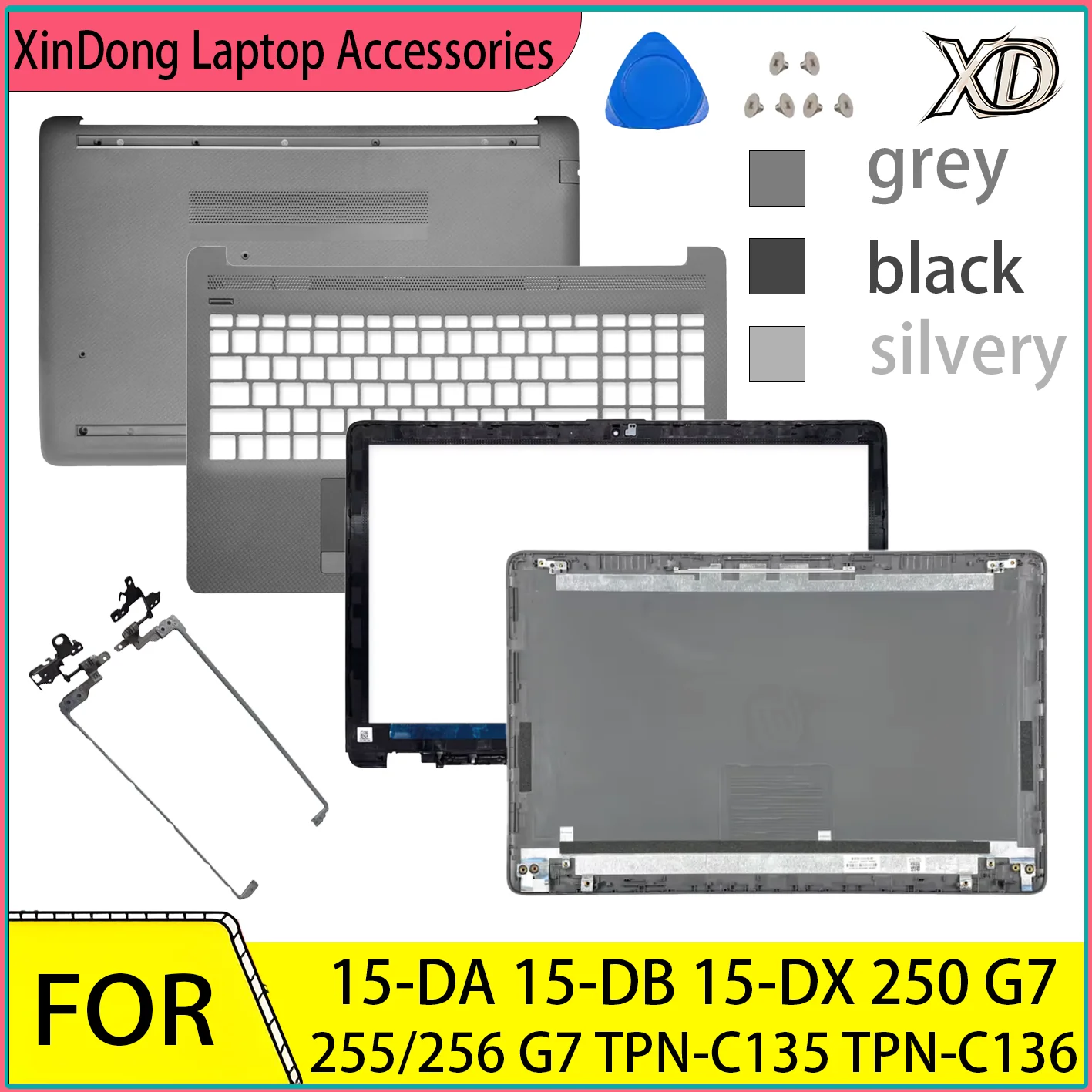 New Case For 15-DA 15-DB 15-DX 250 G7 255 G7 TPN-C135 TPN-C136 Laptop LCD Back Cover/Front bezel/Hinges/Palmrest/Bottom Cas
New Case For 15-DA 15-DB 15-DX 250 G7 255 G7 TPN-C135 TPN-C136 Laptop LCD Back Cover/Front bezel/Hinges/Palmrest/Bottom Cas