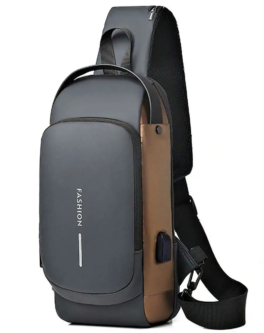 Mens Anti-Theft Sling Bag With USB Port Waterproof Crossbody Chest Pack
Mens Anti-Theft Sling Bag With USB Port Waterproof Crossbody Chest Pack