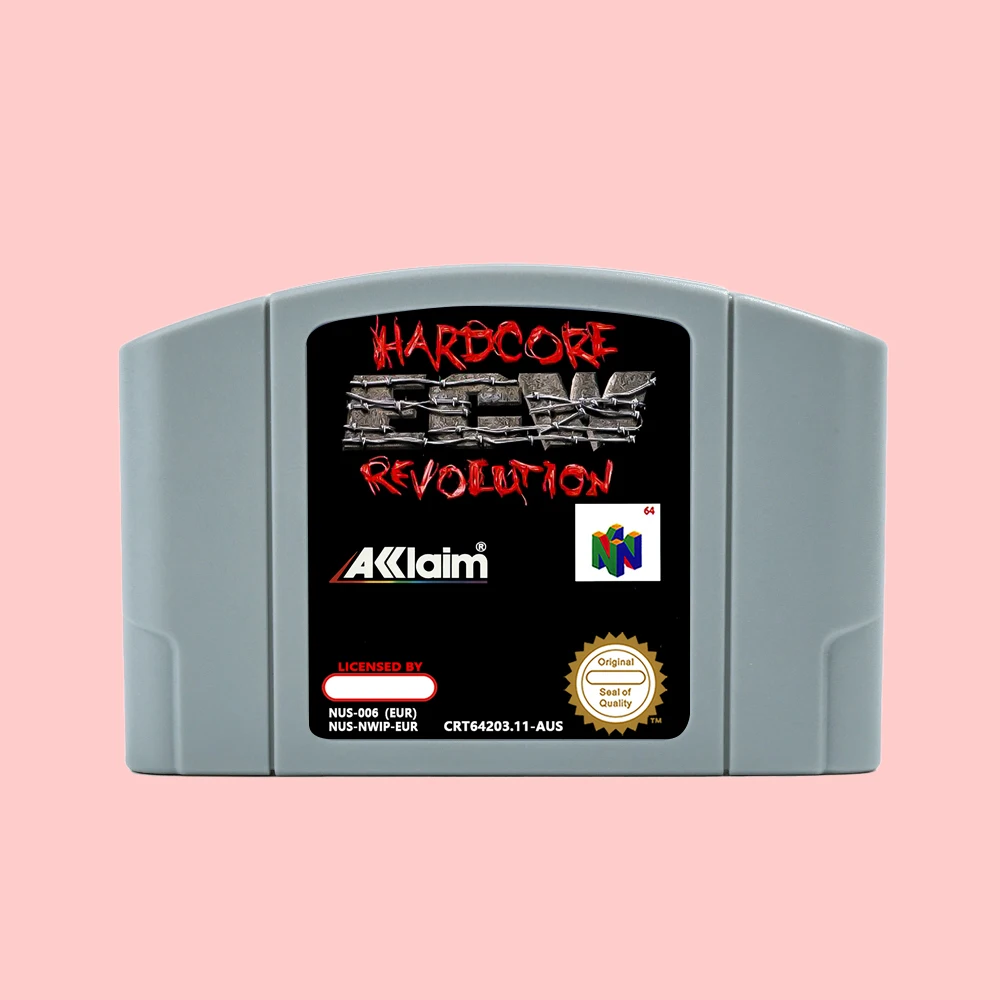 ECW Hardcore Revolution Game Cartridge For N64 EUR PAL Retro 64 Bit Game Consoles
ECW Hardcore Revolution Game Cartridge For N64 EUR PAL Retro 64 Bit Game Consoles