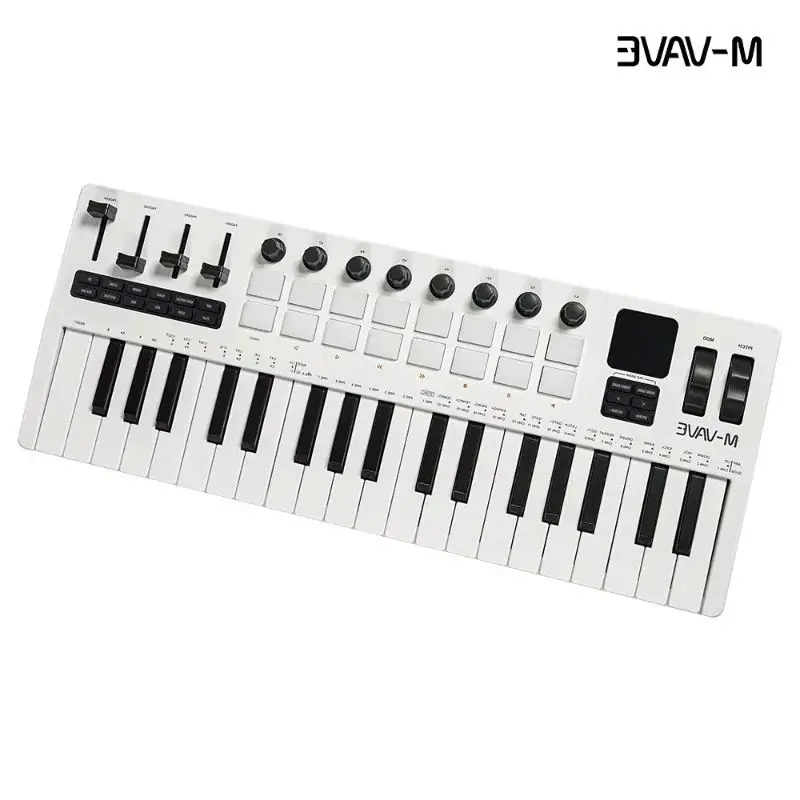 M-VAVE SMKpro 37-Key RGB Backlit MIDI Keyboard with 3.5mm Jack Drum Pads Wireless Multi-System Connection Sound Source Support
M-VAVE SMKpro 37-Key RGB Backlit MIDI Keyboard with 3.5mm Jack Drum Pads Wireless Multi-System Connection Sound Source Support