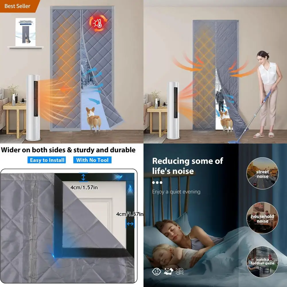 Дверная занавеска с термоизоляцией 60x80 для звукоизоляции и ветрозащиты с магнитной застежкой
Дверная занавеска с термоизоляцией 60x80 для звукоизоляции и ветрозащиты с магнитной застежкой