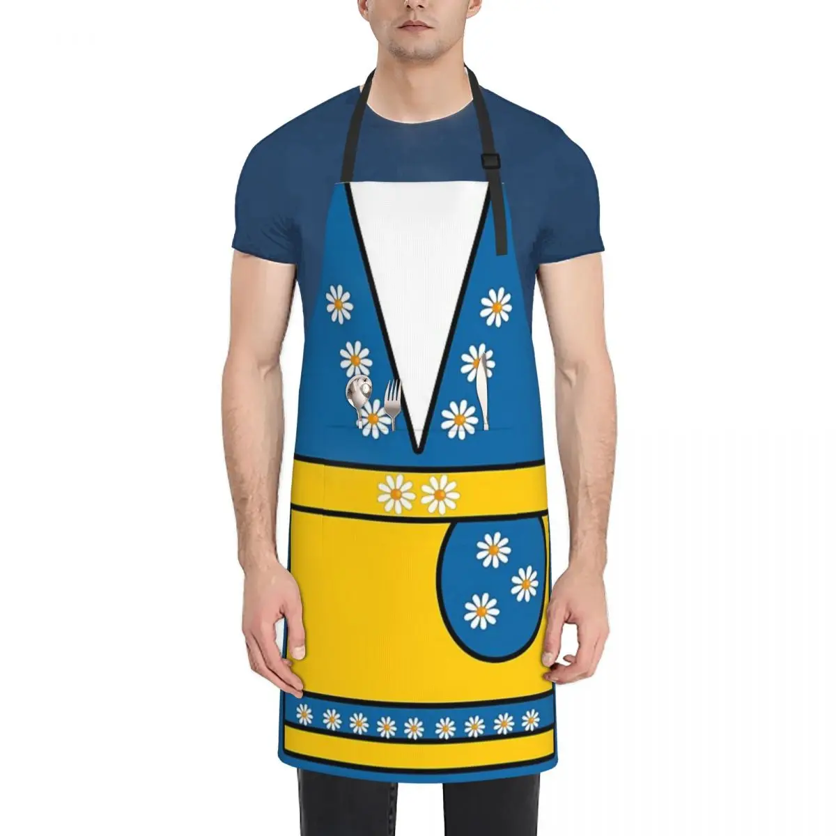 Swedish National Costume Blue Yellow Daisies Waterproof Kitchen Apron For Women/Men With Pockets Work Restaurant Shop Waiter Wor
Swedish National Costume Blue Yellow Daisies Waterproof Kitchen Apron For Women/Men With Pockets Work Restaurant Shop Waiter Wor