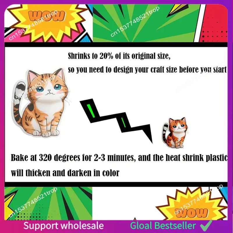 A38M Heat Shrink Plastic Sheet Kit Shrink Papers 25 PCS Large Shrink Film Papers With 100 PCS Keychains For Kids (11.4X8inch)
A38M Heat Shrink Plastic Sheet Kit Shrink Papers 25 PCS Large Shrink Film Papers With 100 PCS Keychains For Kids (11.4X8inch)