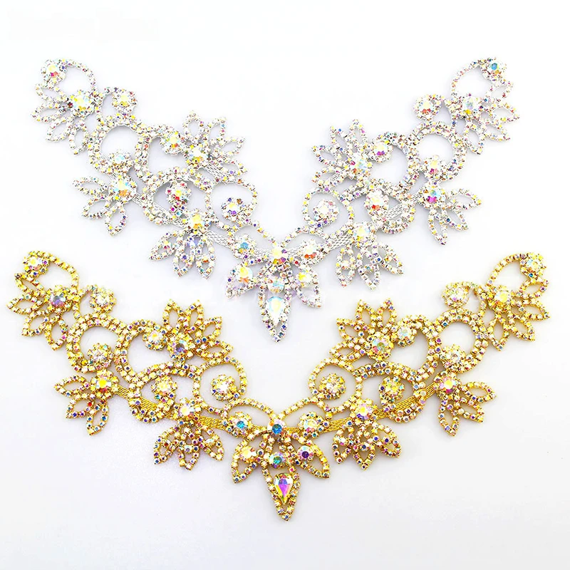 Heavy-Duty Rhinestone Wedding Dress Collar Embellishments Accessories Gold Silver Light-Luxury Garment Decoration Accessory
Heavy-Duty Rhinestone Wedding Dress Collar Embellishments Accessories Gold Silver Light-Luxury Garment Decoration Accessory