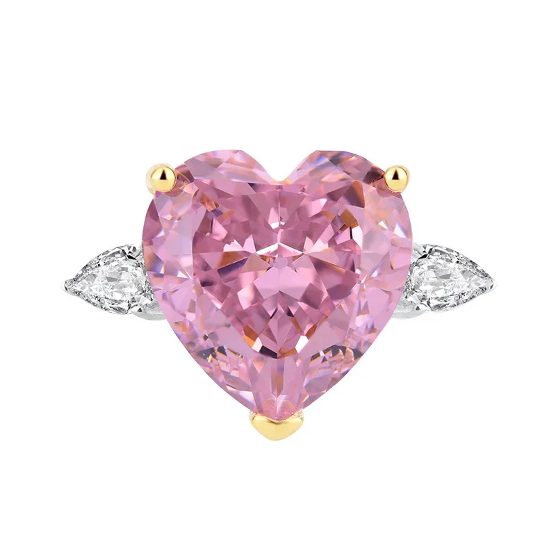 S925 Silver Mesh Red Fashion Texture High Carbon Diamond Heart Shaped Women's Ring Main Stone 12 * 12 Wedding Ring
S925 Silver Mesh Red Fashion Texture High Carbon Diamond Heart Shaped Women's Ring Main Stone 12 * 12 Wedding Ring
