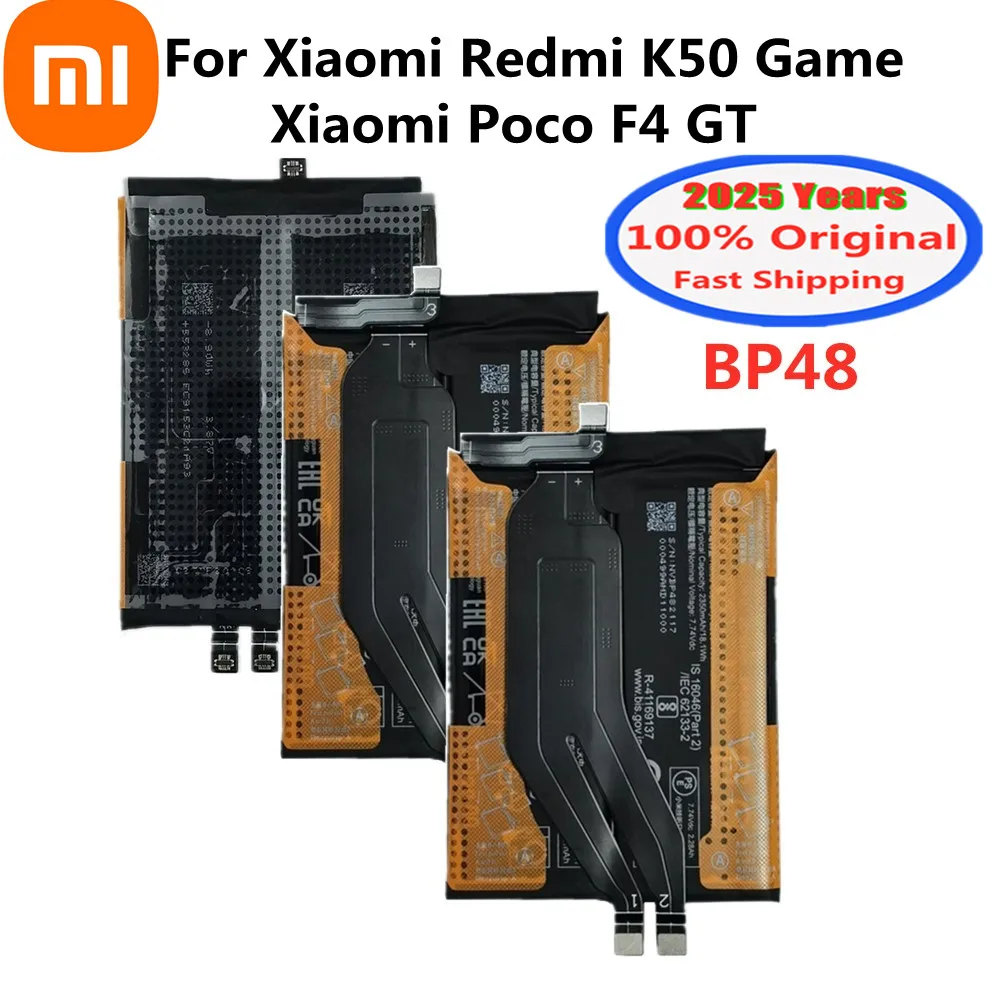 Оригинальный аккумулятор BP48 для Xiaomi Redmi K50 Game/Poco F4 GT, аккумулятор для телефона, 2350 мАч X2, в наличии
Оригинальный аккумулятор BP48 для Xiaomi Redmi K50 Game/Poco F4 GT, аккумулятор для телефона, 2350 мАч X2, в наличии