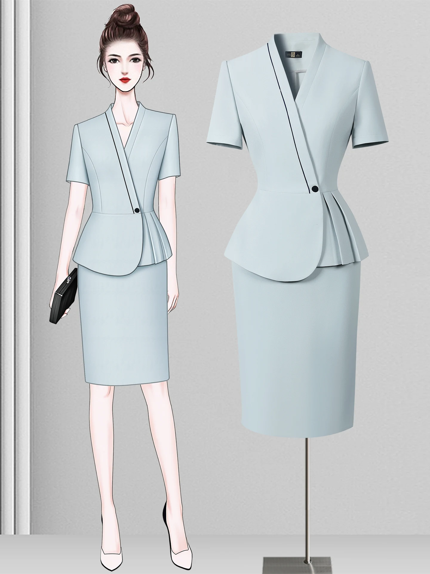 Summer Thin Suit Set for Women Professional Medical Beauty Front Desk Uniform Short Sleeve Polyester Spandex Workwear
Summer Thin Suit Set for Women Professional Medical Beauty Front Desk Uniform Short Sleeve Polyester Spandex Workwear