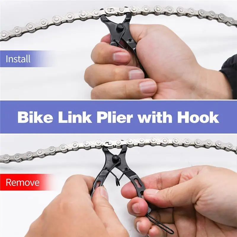 ABVE-Bike Chain Repair Kit, Single Speed Multi-Function With Chain Breaker, Link Plier And Hook Etc Accessories
ABVE-Bike Chain Repair Kit, Single Speed Multi-Function With Chain Breaker, Link Plier And Hook Etc Accessories