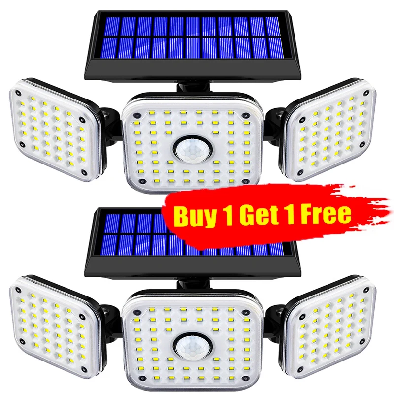 LED Solar Lights Outdoor Garden Yard 3 Head PIR Motion Sensor Night Light Waterproof IP65 Wall Security Lamp Adjustable
LED Solar Lights Outdoor Garden Yard 3 Head PIR Motion Sensor Night Light Waterproof IP65 Wall Security Lamp Adjustable